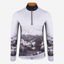 Men KJUS Men'S Revel Printed Midlayer Half-Zip
