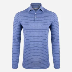 Men KJUS Men'S Soren Melange Stripe Polo L/S
