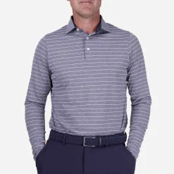 Men KJUS Men'S Soren Melange Stripe Polo L/S